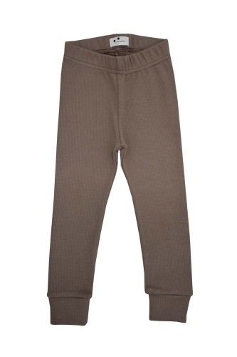 Prążkowane legginsy dziecięce Minimiki szarobrązowe