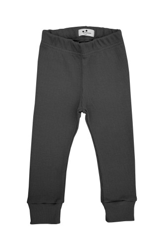 Prążkowane legginsy dziecięce Minimiki antracyt