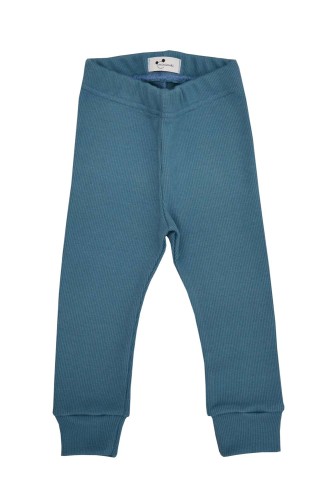 Prążkowane legginsy dziecięce Minimiki arctic blue