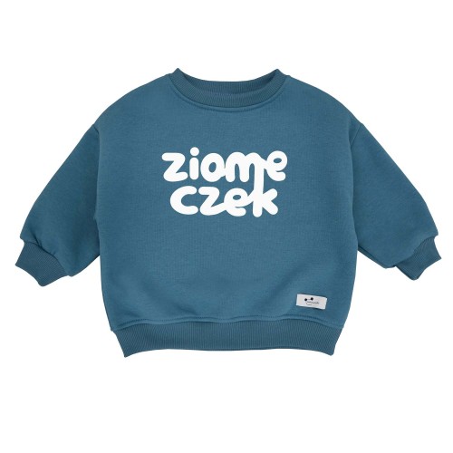 Ocieplana bluza dziecięca Minimiki Ziomeczek arctic blue