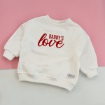 Bluza dziecięca oversize Daddy's Love złamana biel  