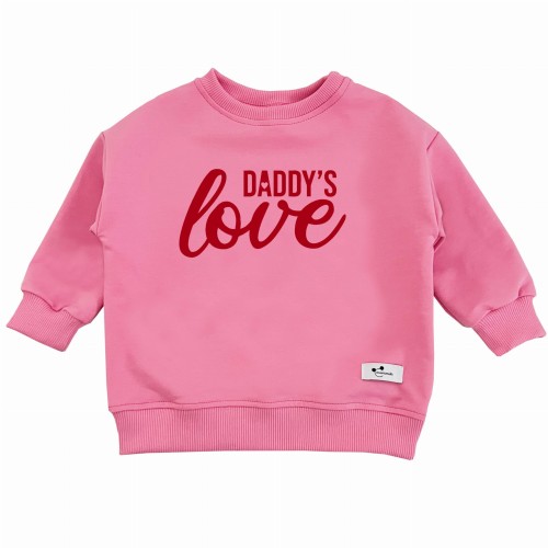 Bluza dziecięca oversize Daddy's Love candy pink  
