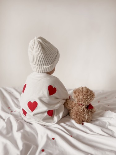 Dziecięca bluza oversize w serca Minimiki