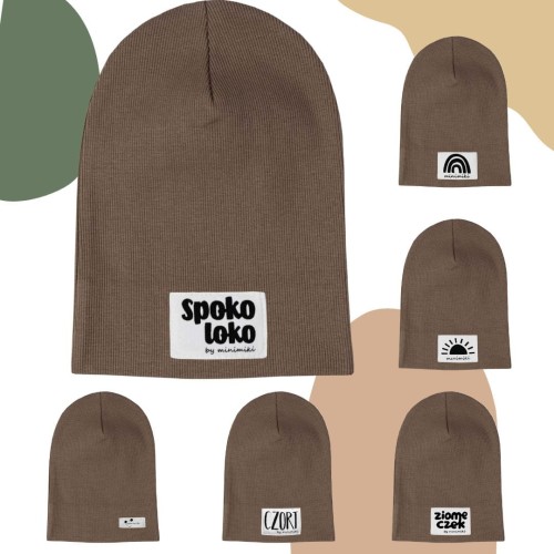 Mocca cienka czapka prążkowana - Czort, Ziomeczek i inne metki