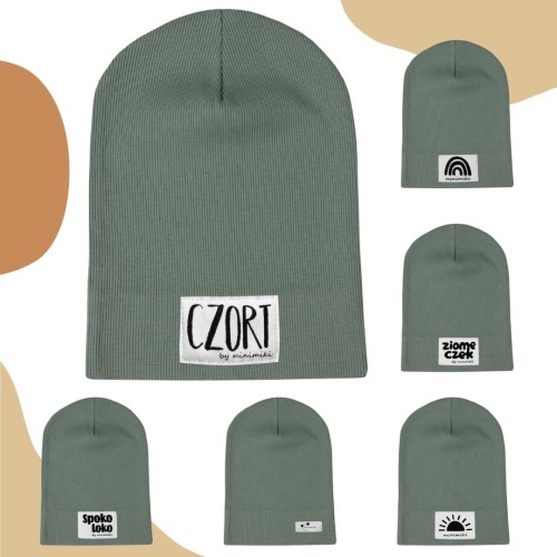 Szałwia cienka czapka prążkowana - Czort, Ziomeczek i inne metki