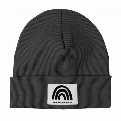 Dziecięca czapka podwójna wywijana beanie Minimiki tęcza