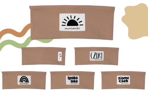 Opaska prążkowana chłopięca cappuccino Minimiki