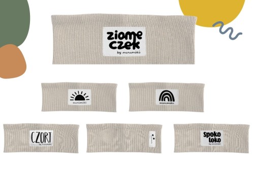 Jasny beż opaska prążkowana - Czort, Ziomeczek i inne metki