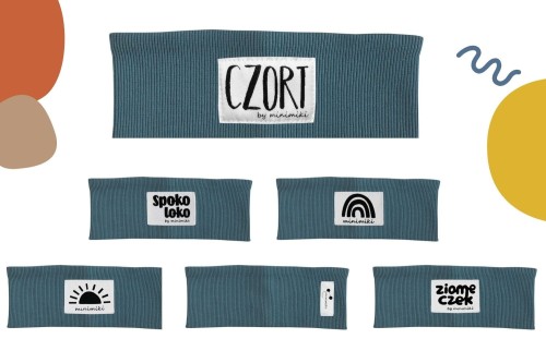 Opaska dziecięca prążkowana Minimiki arctic blue