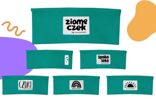 Opaska prążkowana chłopięca Minimiki energiczna zieleń