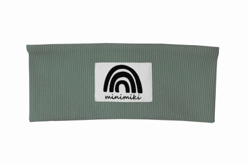 Opaska prążkowana chłopięca Minimiki szałwia Tęcza