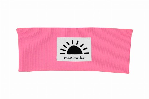Opaska prążkowana dziecięca Minimiki candy pink Zachód Słońca