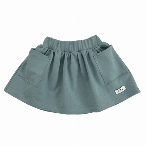 Spódniczka dziewczęca z kieszeniami ocean