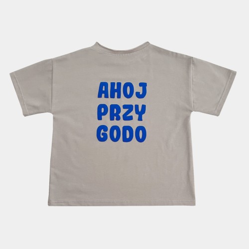 Koszulka dziecięca oversize Sand Ahoj Przygodo Minimiki