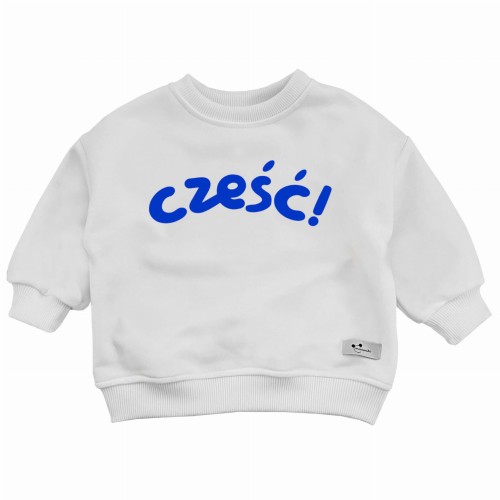 Bluza dziecięca oversize Minimiki handmade Cześć