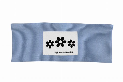 Opaska dziecięca prążkowana chłopiec dziewczynka Minimiki Vintage blue kwiatki