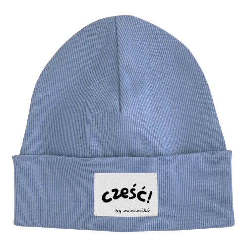 Czapka dziecięca wywijana beanie Minimiki vintage blue cześć