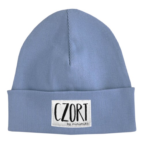 Czapka dziecięca wywijana beanie Minimiki vintage blue czort