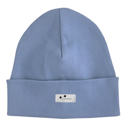 Czapka dziecięca wywijana beanie Minimiki vintage blue