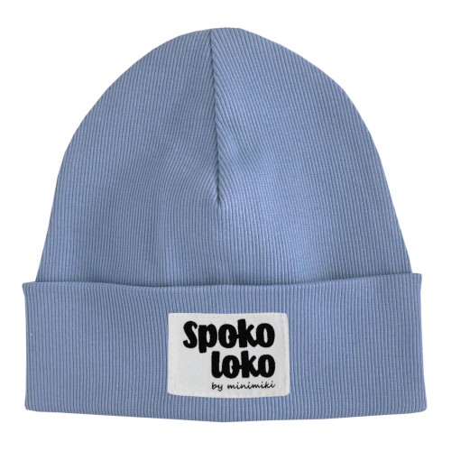 Czapka dziecięca wywijana beanie Minimiki vintage blue spoko loko