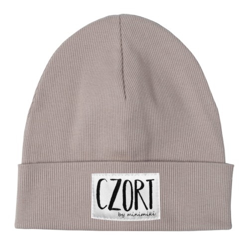 Czapka dziecięca wywijana beanie Minimiki sand beige czort