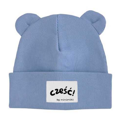 Czapka prążkowana beanie dziecięca Minimiki vintage blue cześć