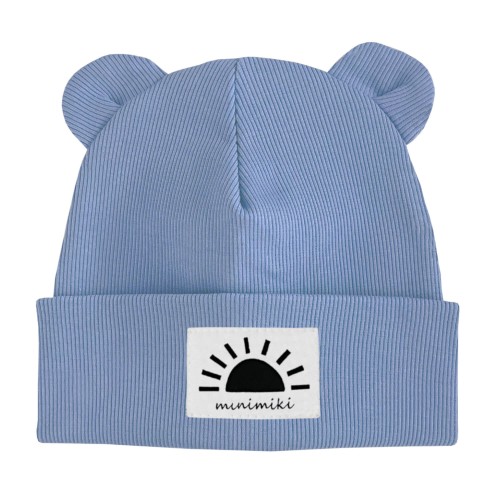 Czapka prążkowana beanie dziecięca Minimiki vintage blue zachód słońca