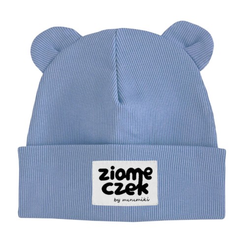 Czapka prążkowana beanie dziecięca Minimiki vintage blue ziomeczek