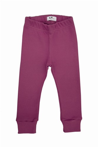 Legginsy prążkowane dziecięce Minimiki wrzos