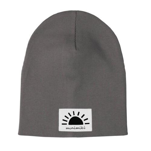 Podwójna czapka prążkowana dziecięca Minimiki stone zachód słońca