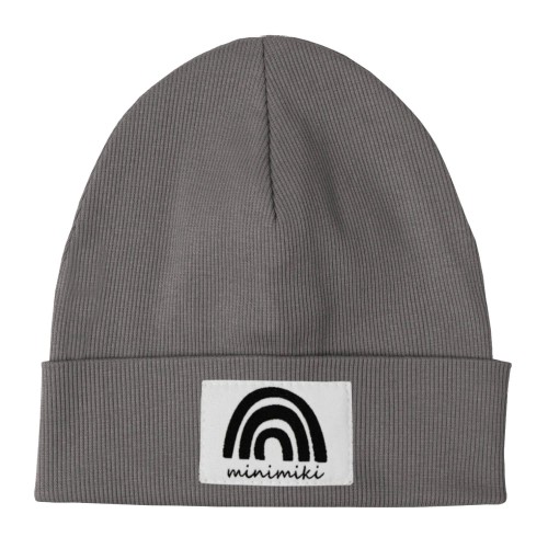 Czapka beanie prążkowana dziecięca Minimiki stone tęcza