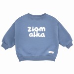  Ocieplana bluza dziecięca oversize Ziomalka vintage blue