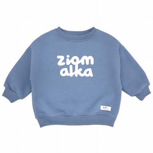 Ocieplana bluza dziecięca oversize Ziomalka vintage blue