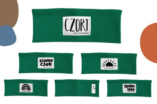 Opaska prążkowana dziecięca Minimiki butelkowa zieleń