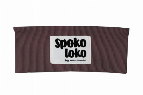 Opaska dziecięca prążkowana Minimiki czekolada spoko loko