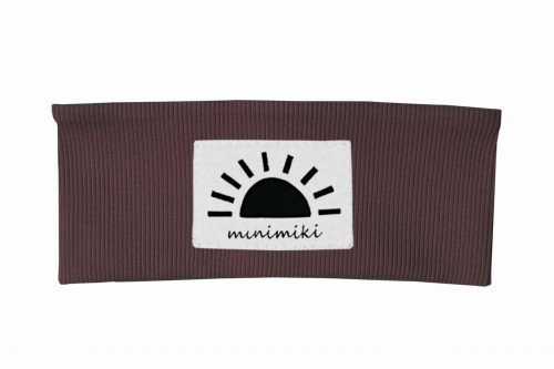 Opaska dziecięca prążkowana Minimiki czekolada zachód słońca