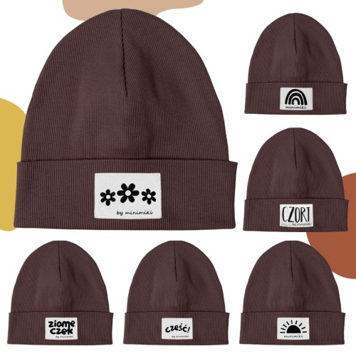 Czekolada czapka prążkowana beanie - Czort, Ziomeczek i inne metki