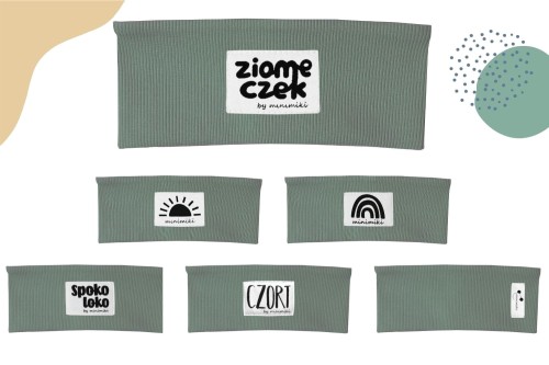 Opaska prążkowana chłopięca Minimiki szałwia