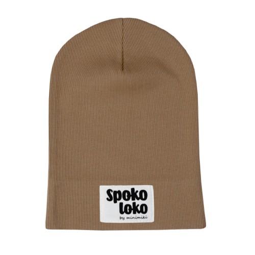 Cienka czapka dziecięca Minimiki nugat Spoko Loko
