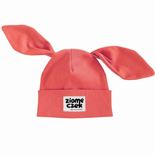 Summer Coral czapka z uszkami BiBi Minimiki ziomeczek