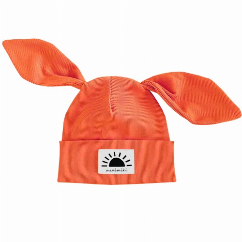 Electric Orange czapka z uszkami BiBi Minimiki zachód słońca