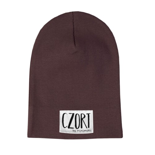 Cienka czapka dziecięca Minimiki czekolada Czort