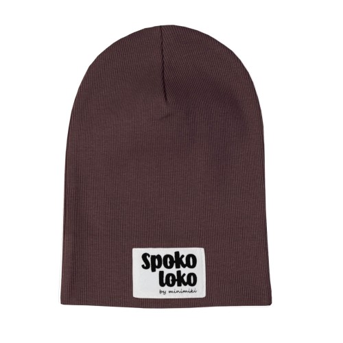 Cienka czapka dziecięca Minimiki czekolada Spoko loko