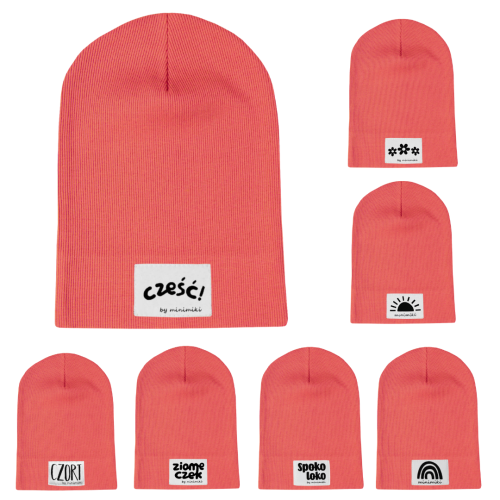 Summer Coral cienka czapka prążkowana - Czort, Ziomeczek i inne metki