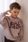  Ocieplana bluza dziecięca oversize Dinozaur piaskowy beż