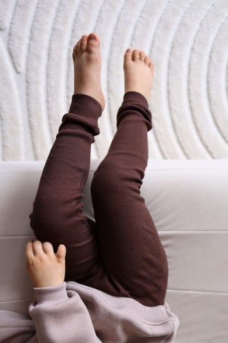 Legginsy dziecięce prążek Minimiki