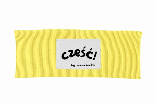 Opaska dziecięca prążek Minimiki banan cześć