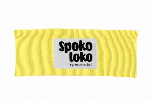 Opaska dziecięca prążek Minimiki banan Spoko Loko