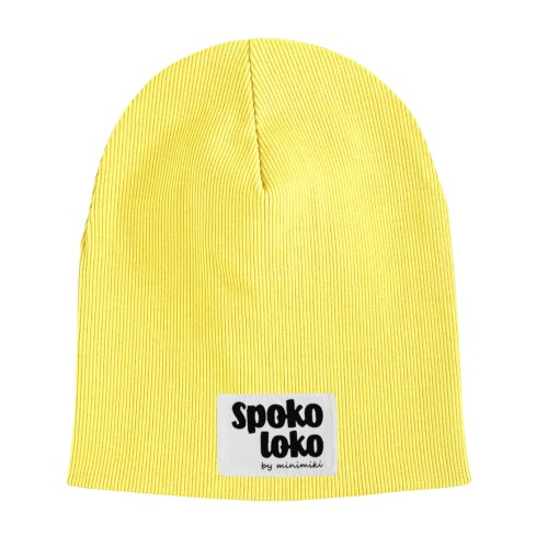 Czapka prążkowana podwójna dziecięca Minimiki banan Spoko loko