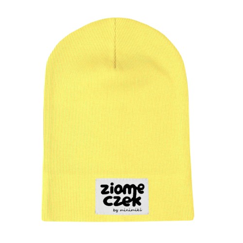 Cienka czapka prążkowana dziecięca Minimiki banan Ziomeczek